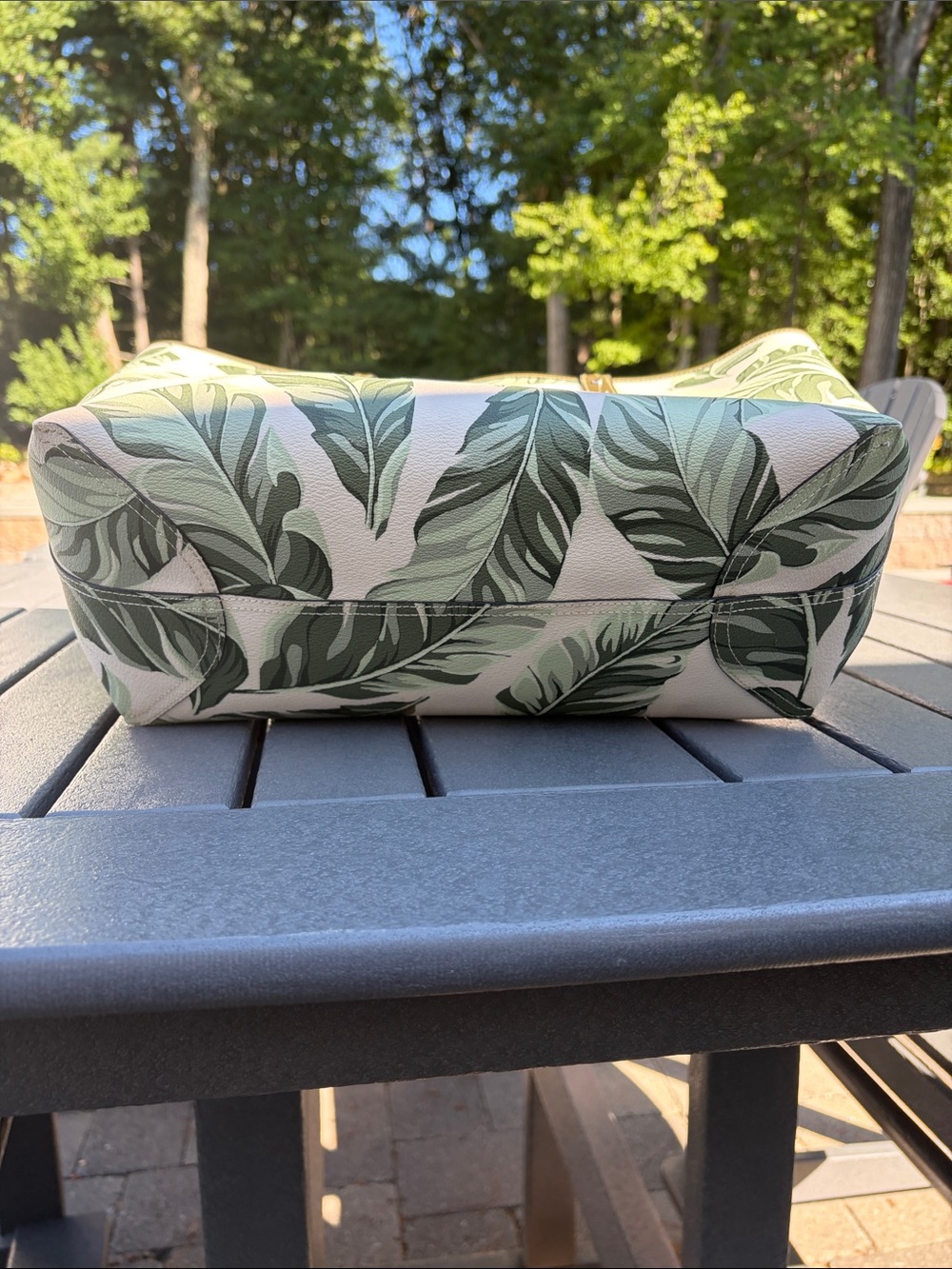 🌻 COACH 2850 🌻 BANANA LEAVES REVERSIBLE CITY TOTE MSRP $350 - Picture 12 of 16